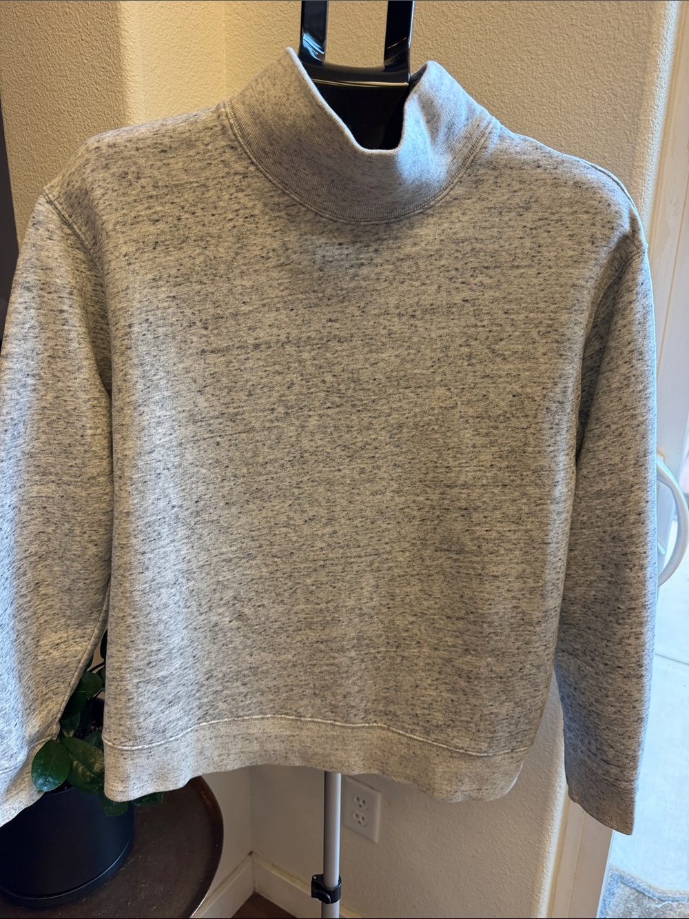 Abercrombie & Fitch Gray Speckled Mock Neck Sweatshirt S Loungewear Cleangirl